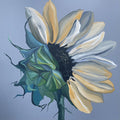 Sunflower, original acrylic painting by Veronika Melnyk, front view