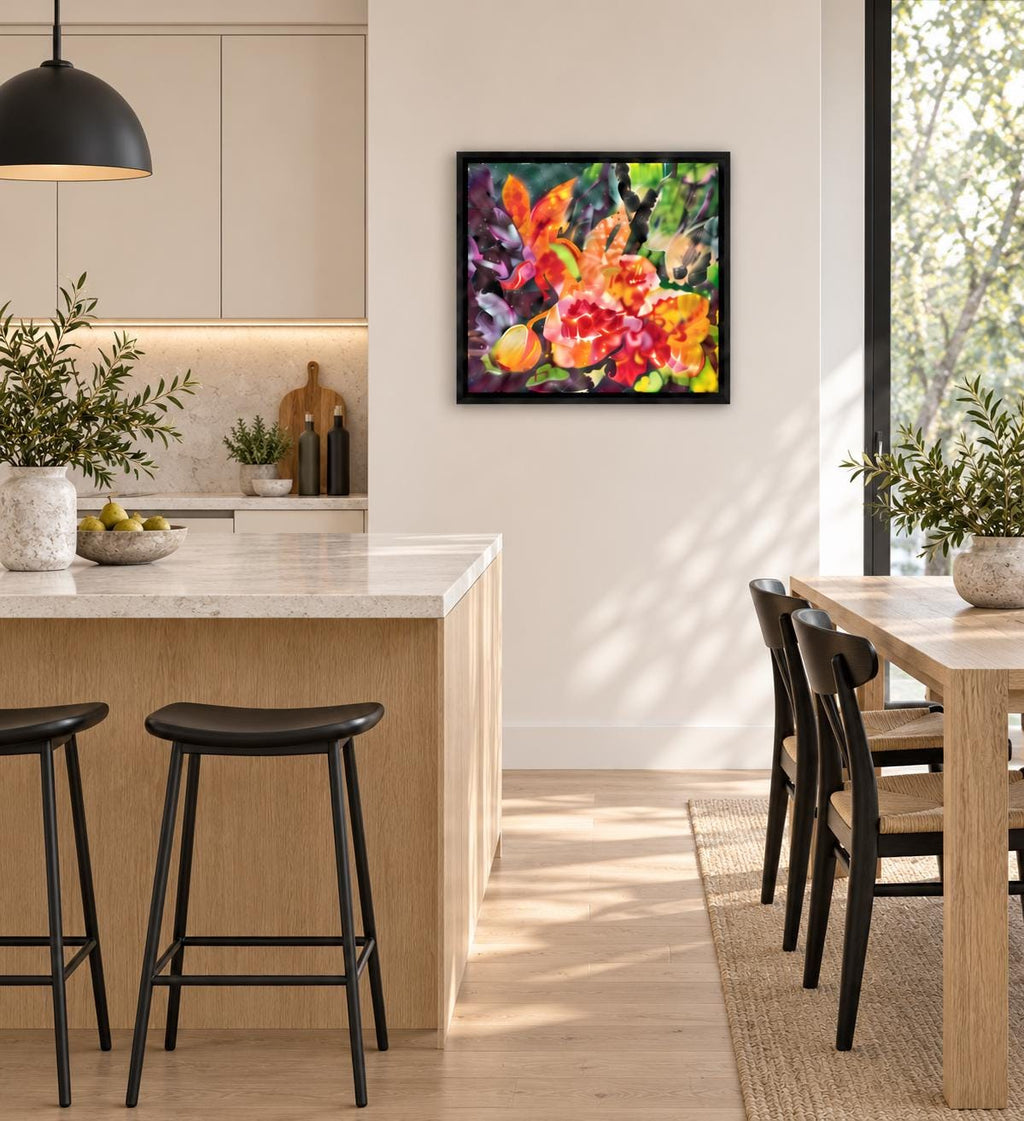Blonde Orchid shown in a styled dining room mockup