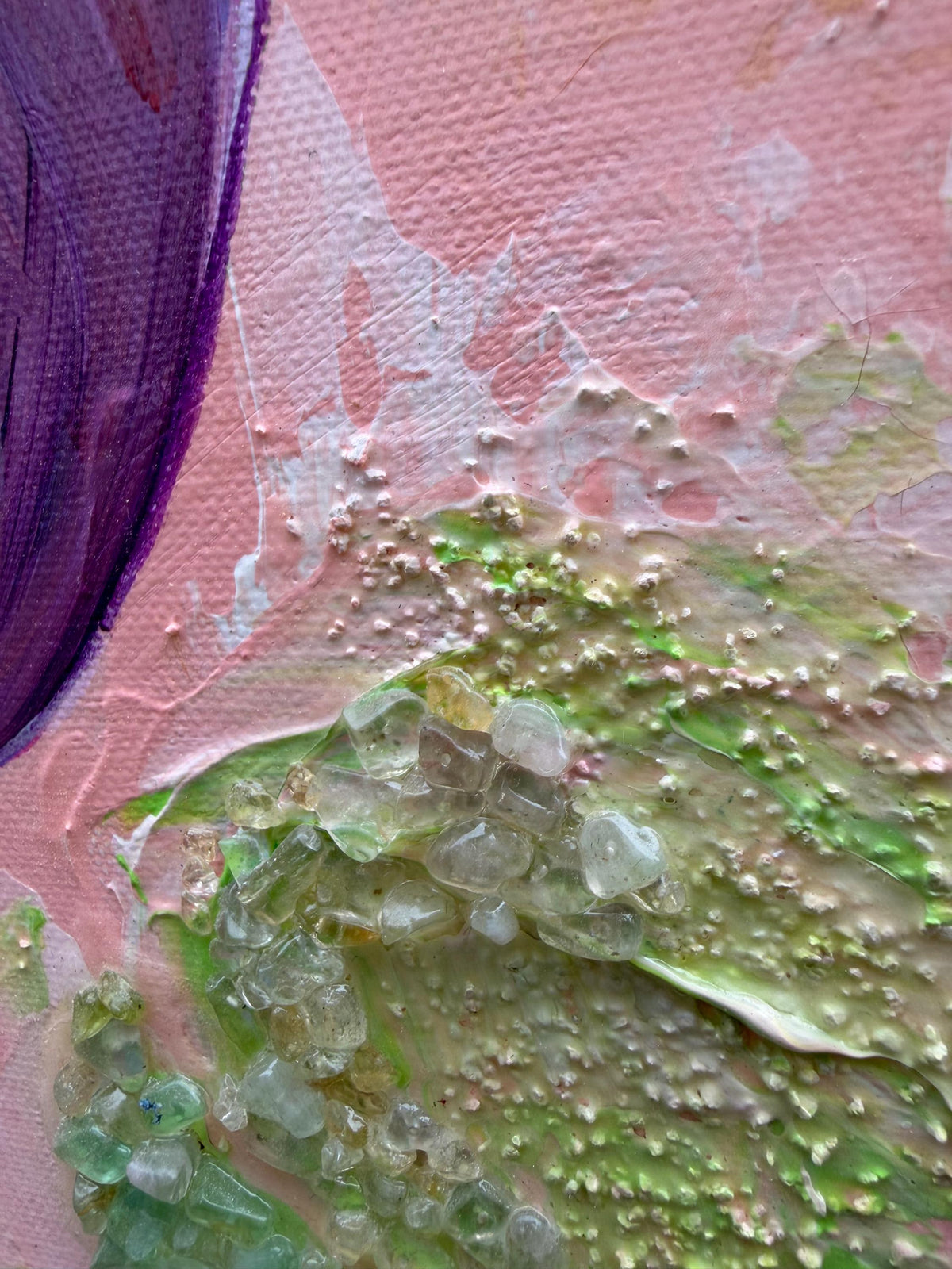 Pink Orchid, painted texture detail