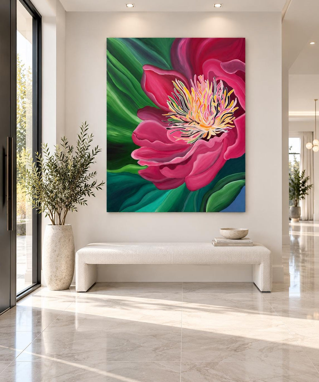 Peony shown in a styled hallway mockup