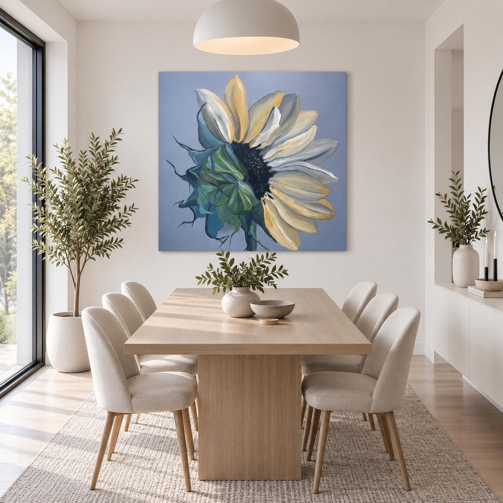 Sunflower shown in a styled dining room mockup