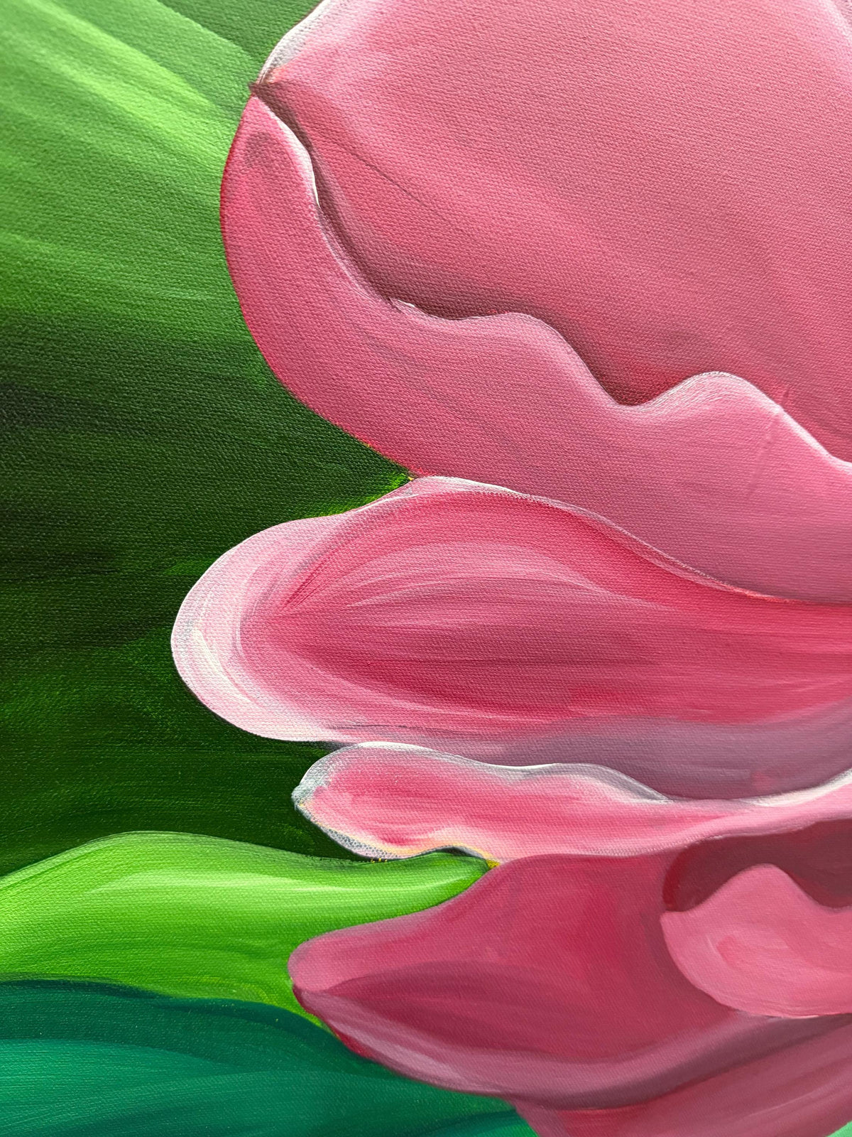 Peony, painted petal detail