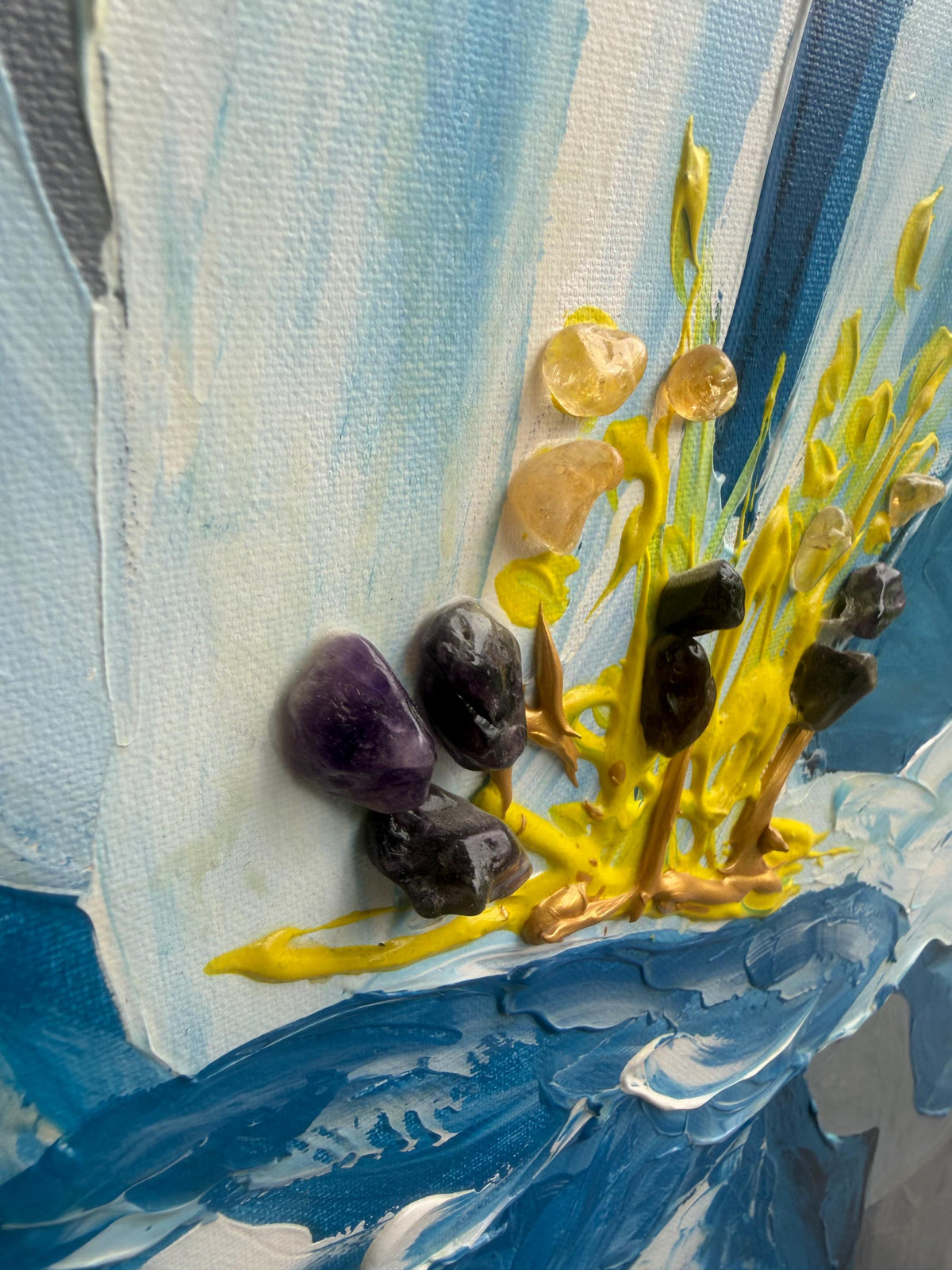 Blue Iris, iris center detail