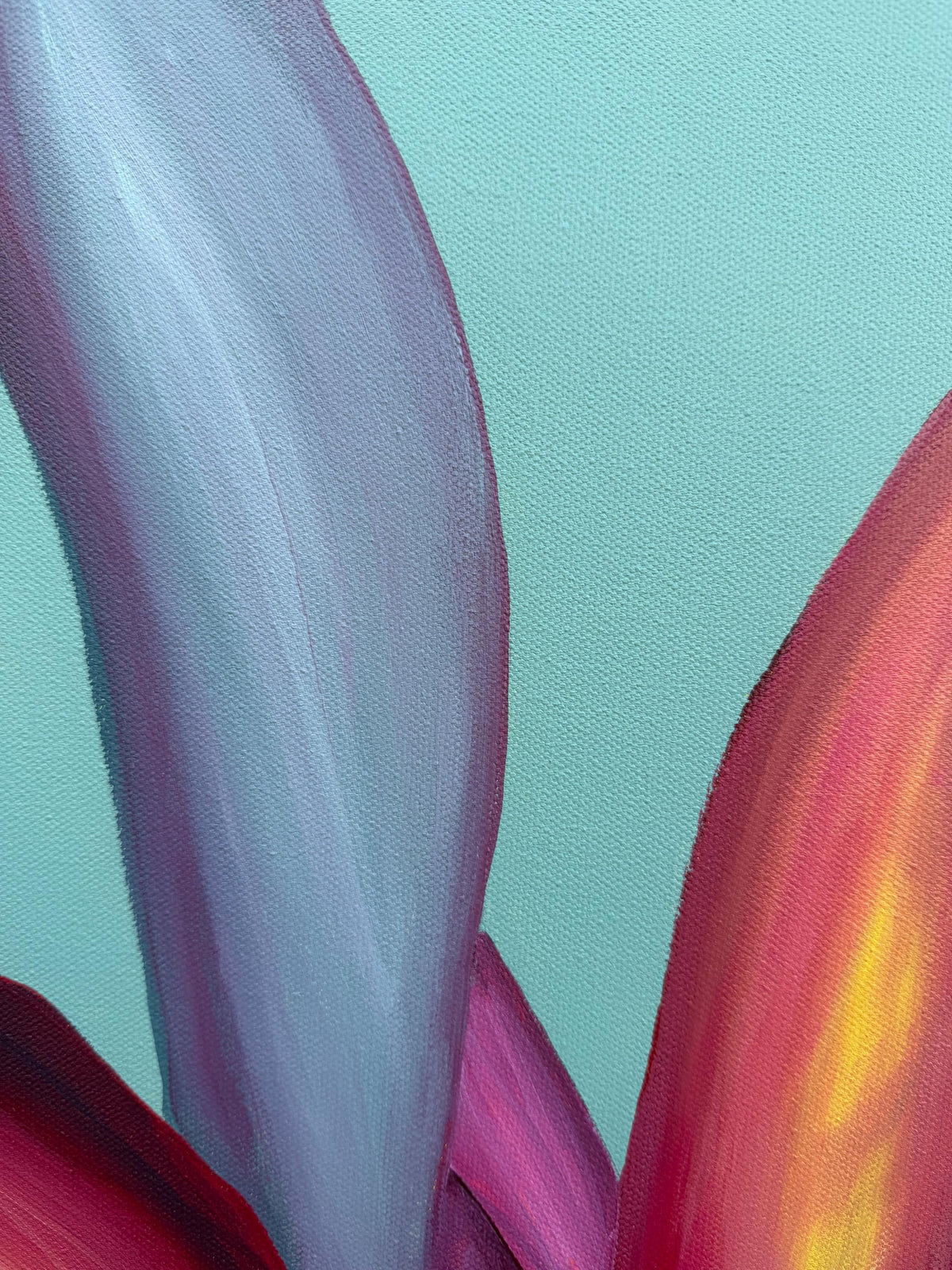 Sage Magnolia, painted leaf detail