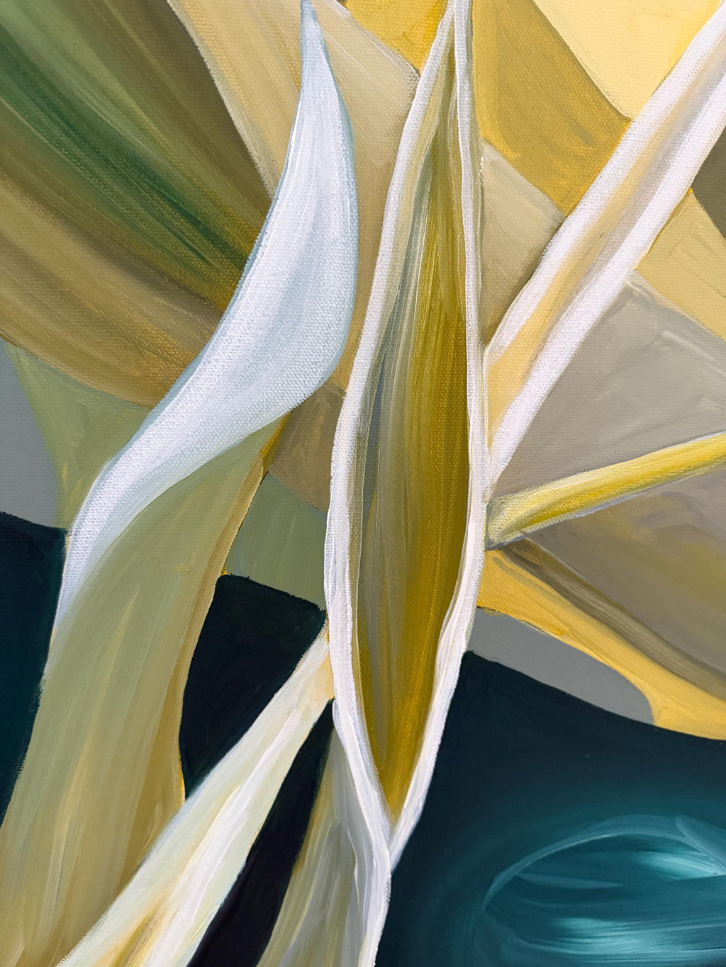 King Protea I, painted stem detail