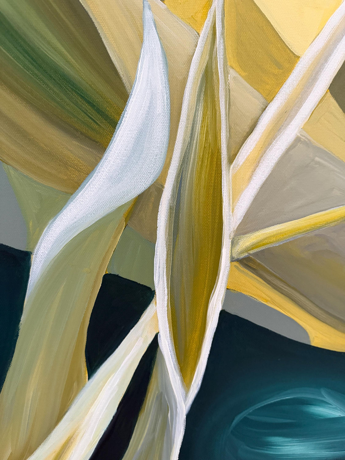 King Protea I, painted stem detail