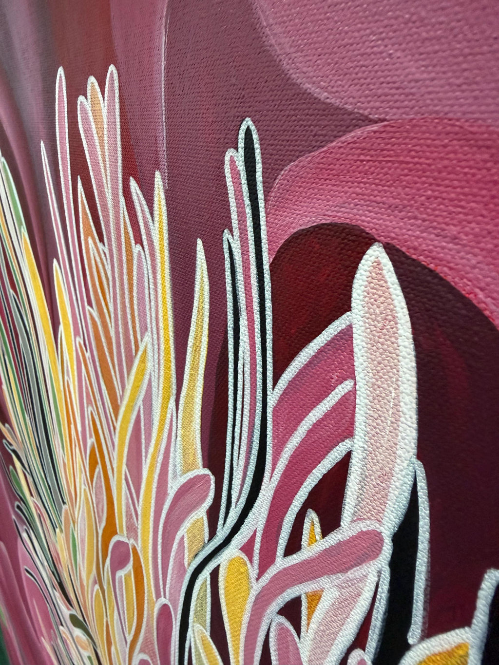 Peony, peony center detail