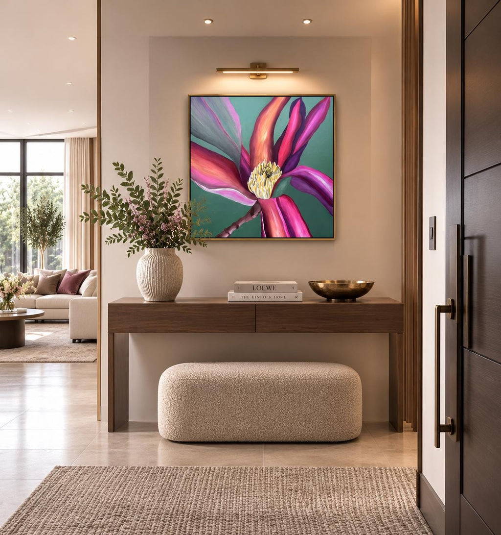 Magnolia Green shown in a styled hallway mockup