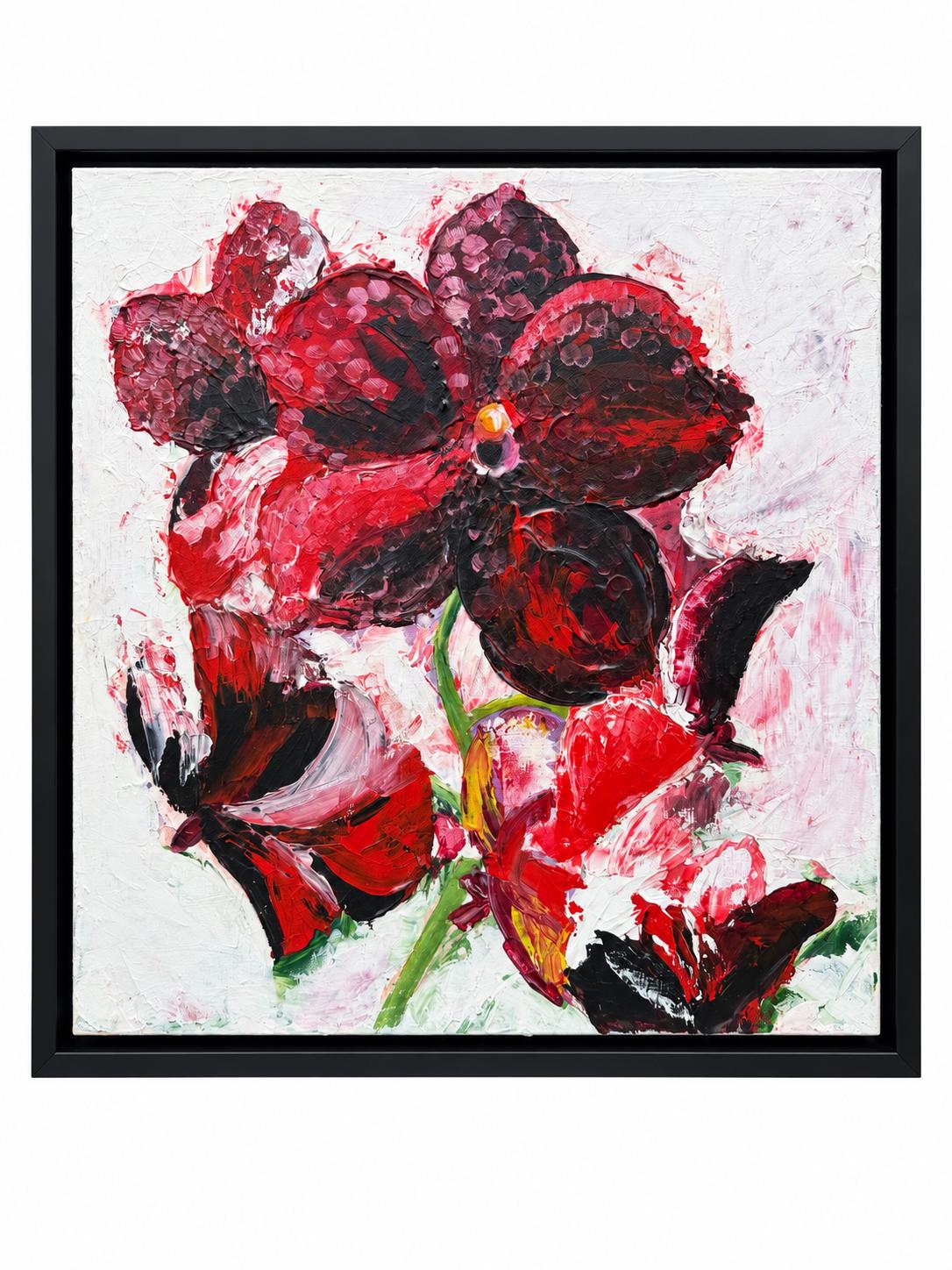 Red Orchid, framed front view