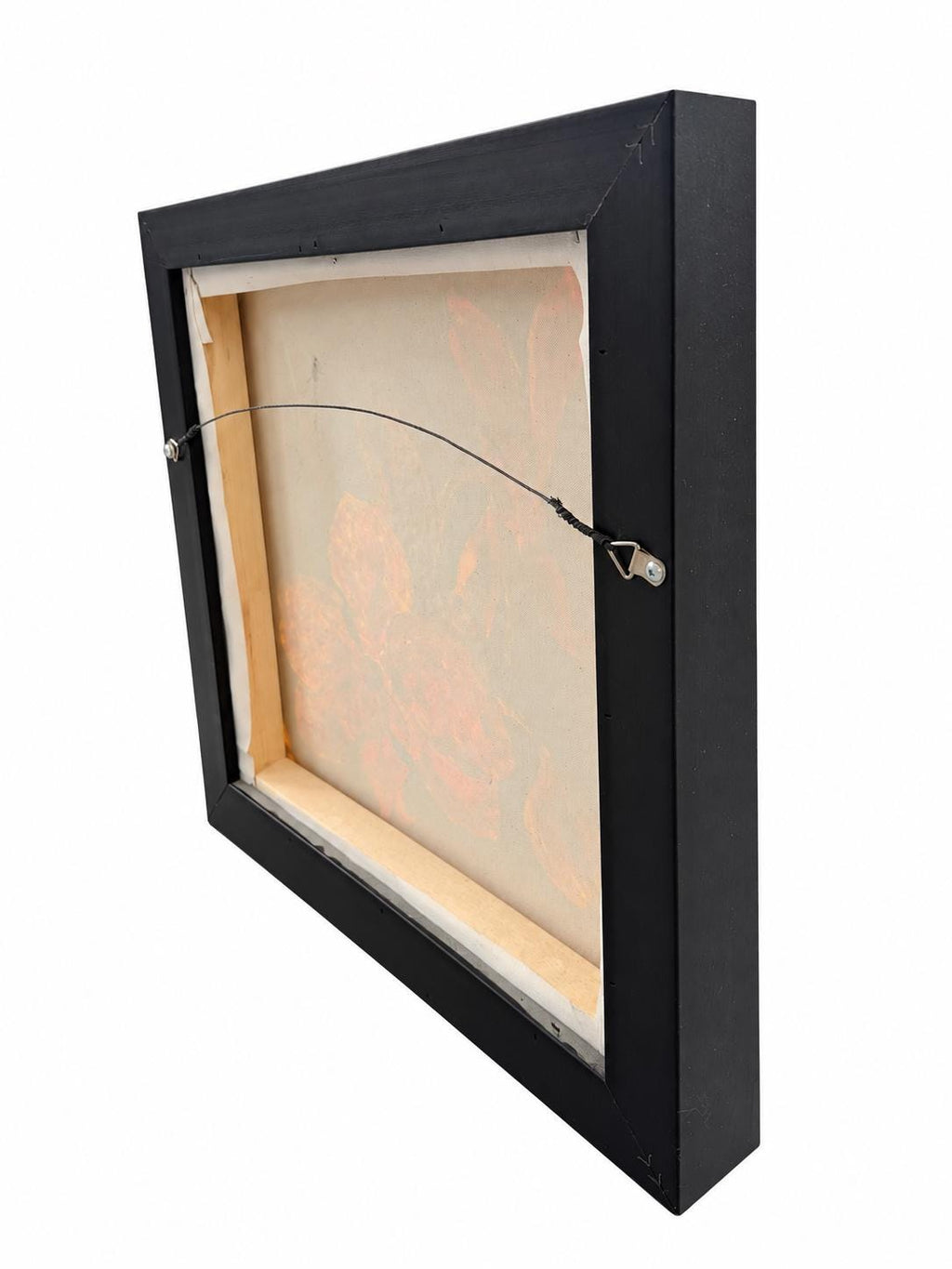 Blonde Orchid, back of framed painting