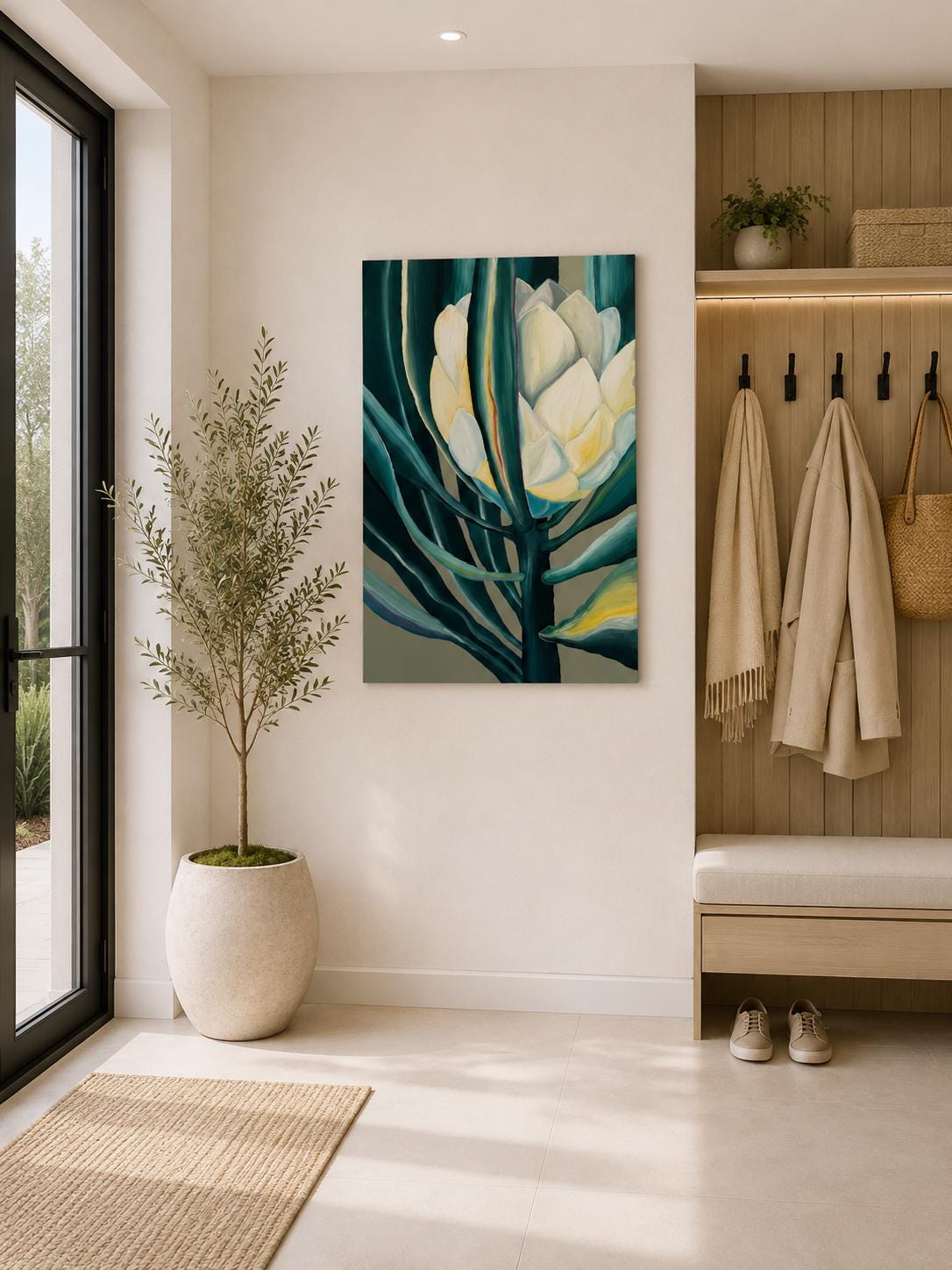 King Protea shown in a styled hallway mockup
