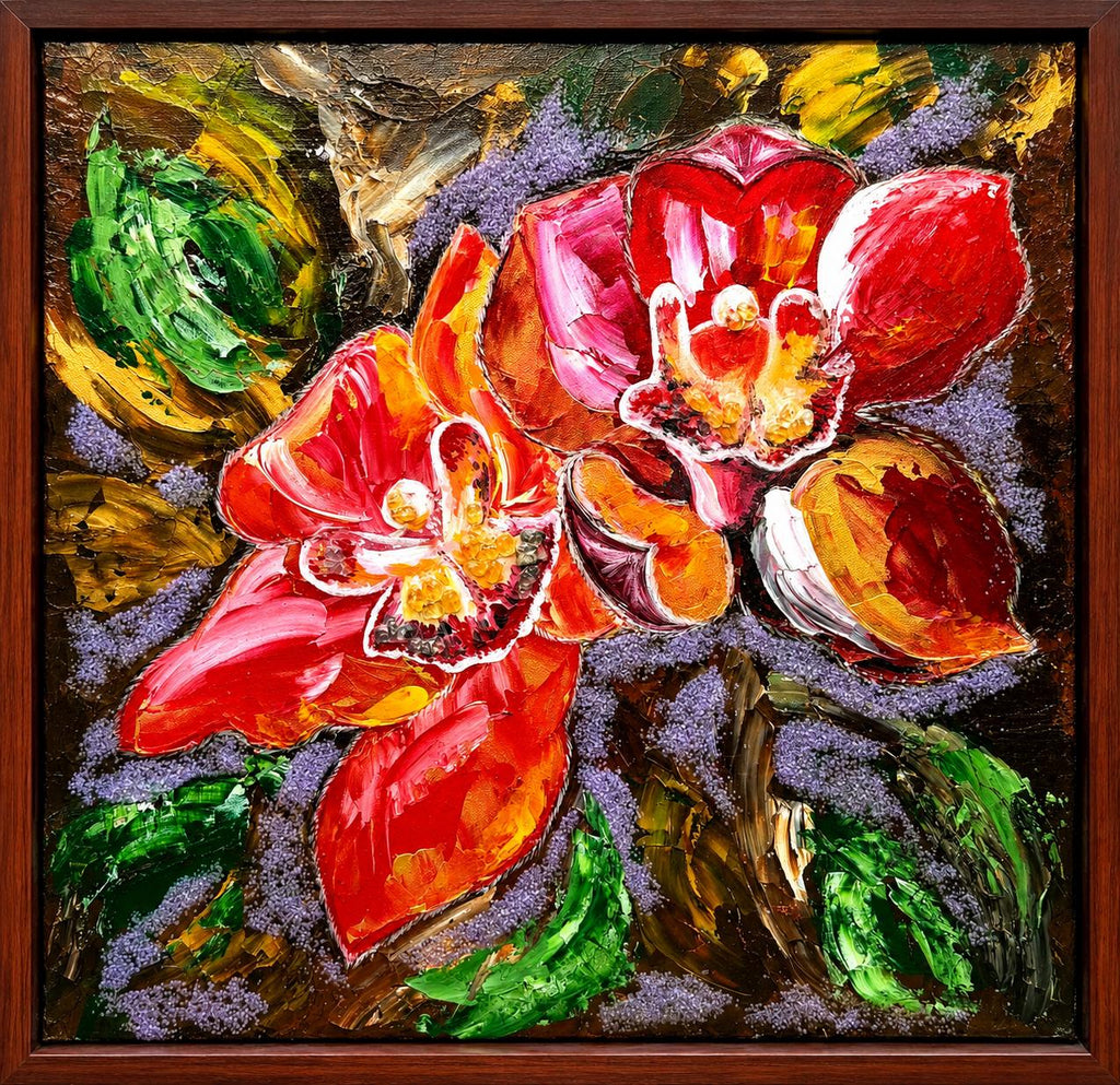 Red Orchid, framed view