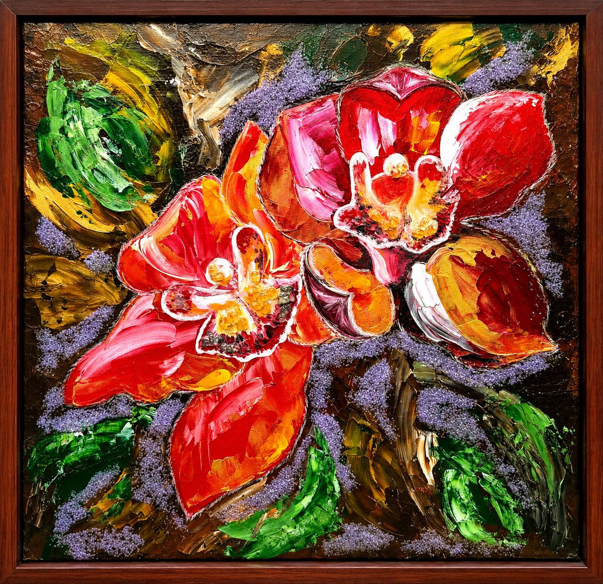 Red Orchid, framed view