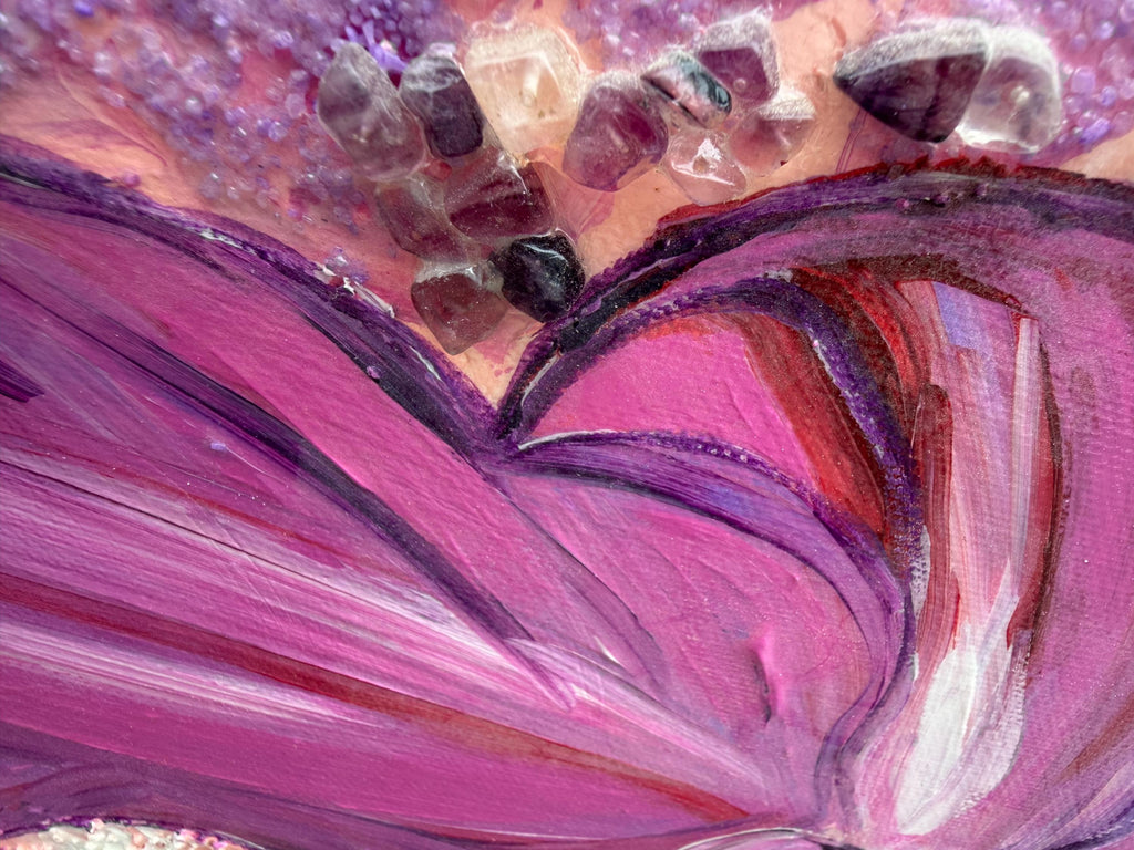 Pink Orchid, orchid petal detail