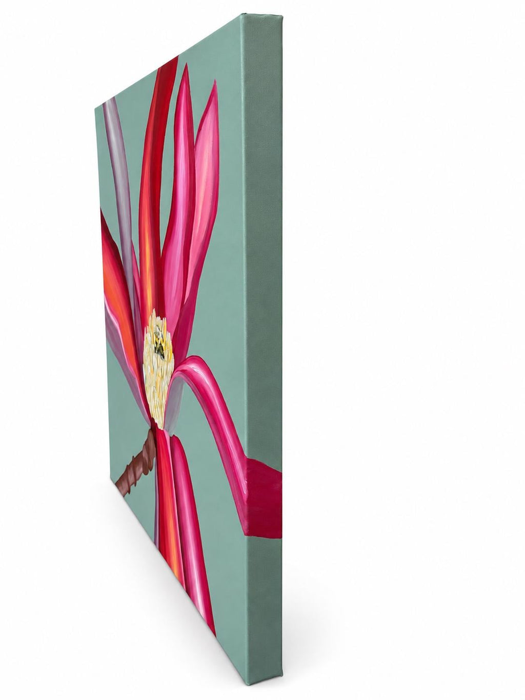 Sage Magnolia, canvas edge view