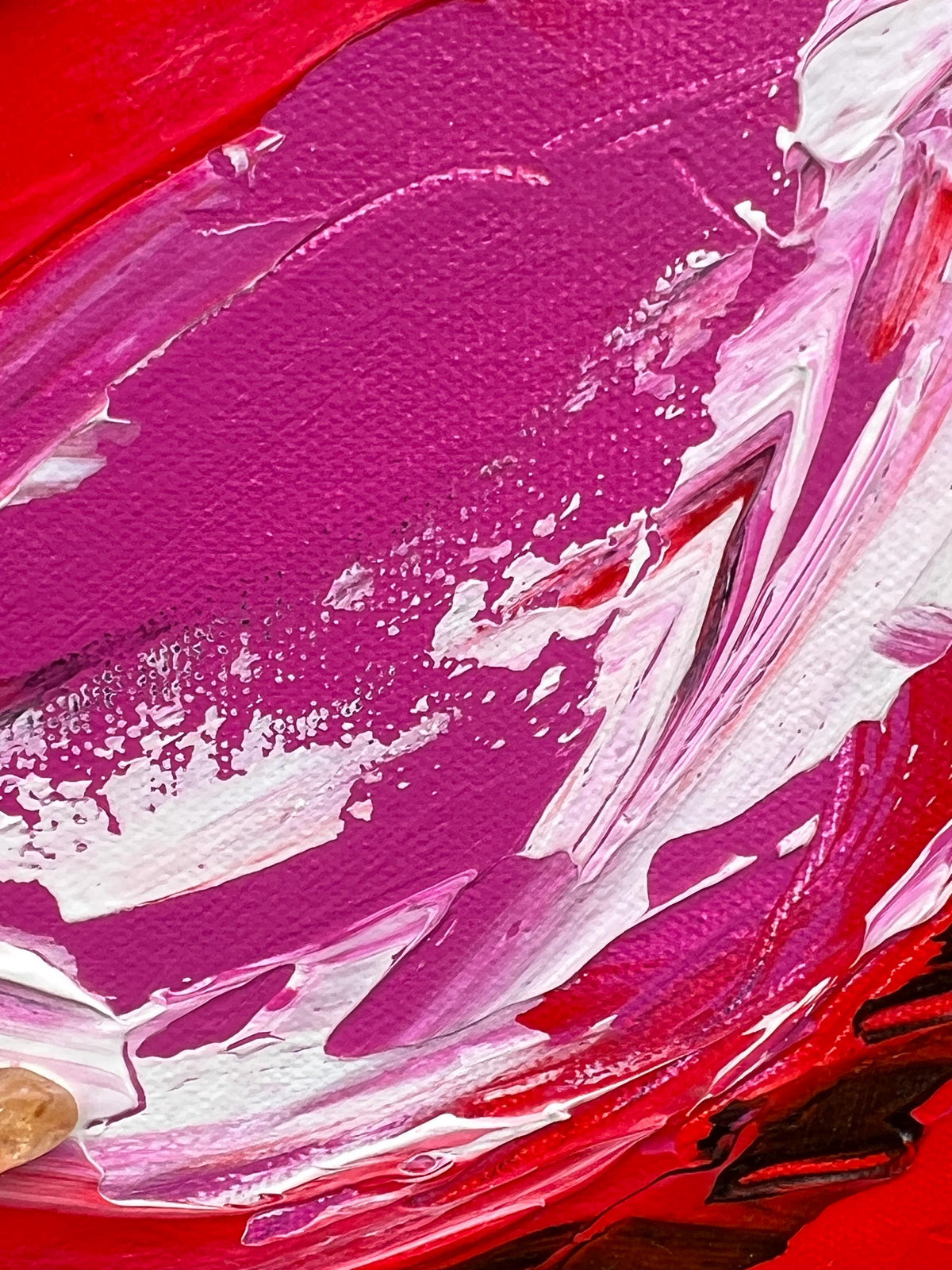Red Poppy, painted petal detail