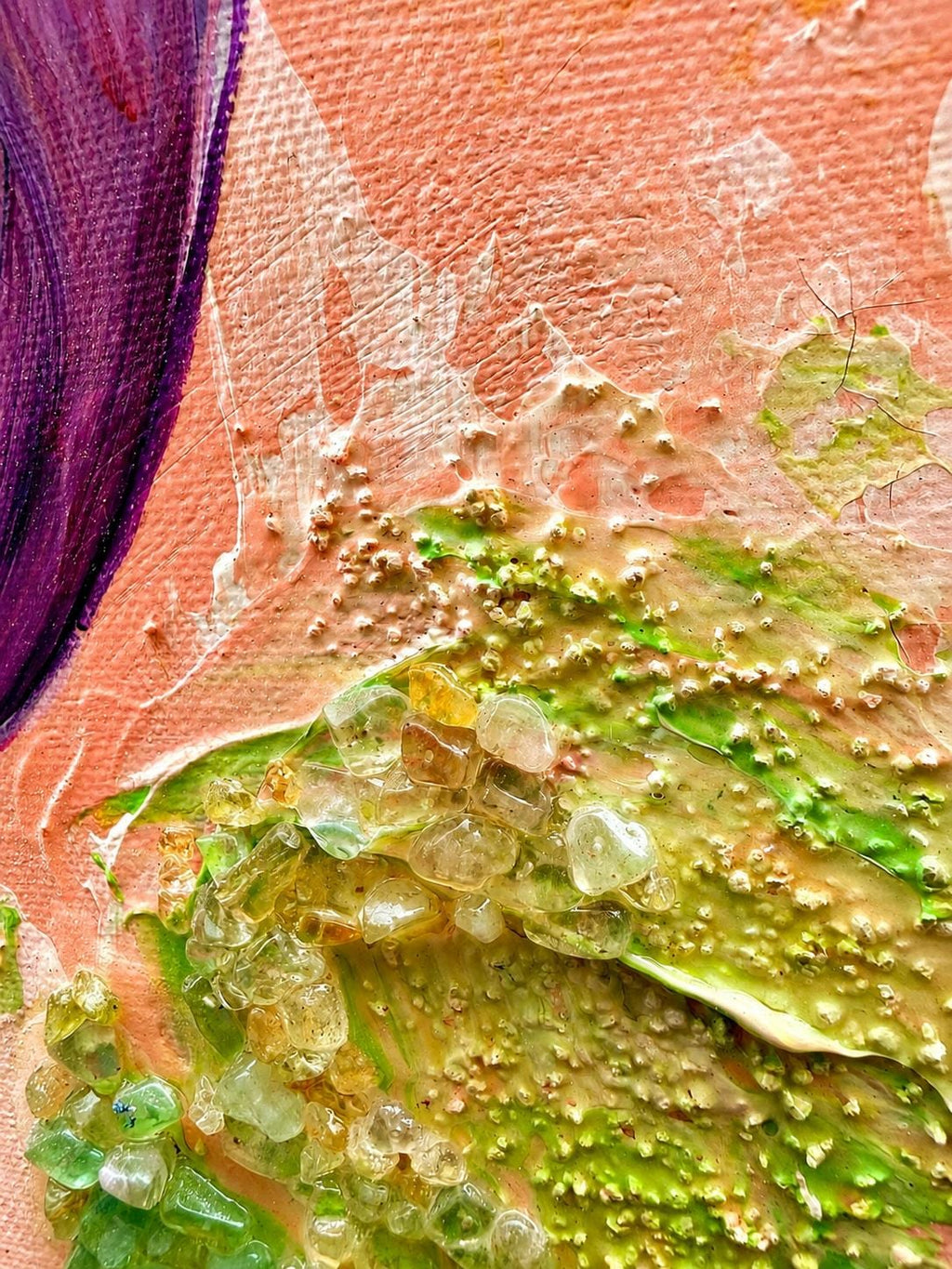 Pink Orchid, painted texture detail