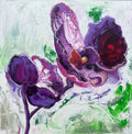 Purple Orchid, original acrylic painting by Veronika Melnyk, front view