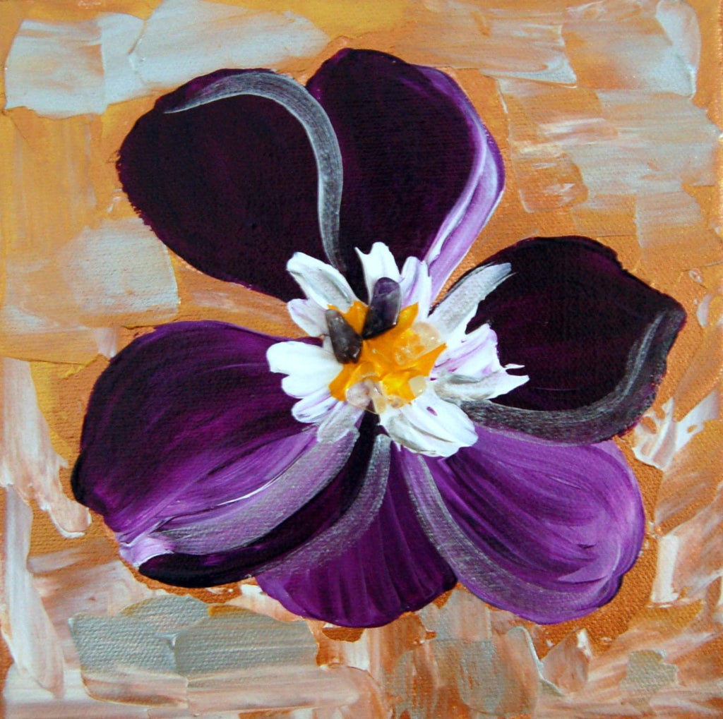 Violet, original acrylic painting by Veronika Melnyk, front view
